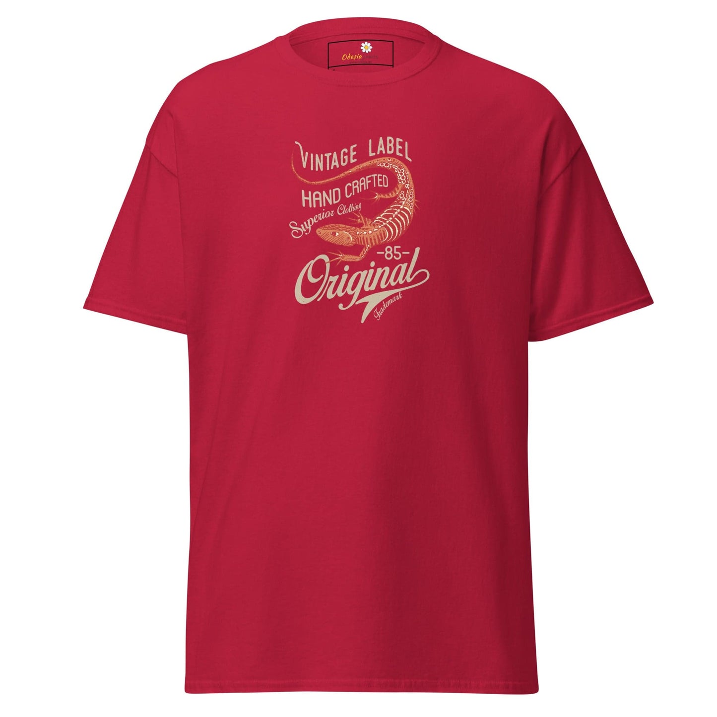 Unisex classic t-shirt - VINTAGE LIZARD - REGULAR - Cardinal / S