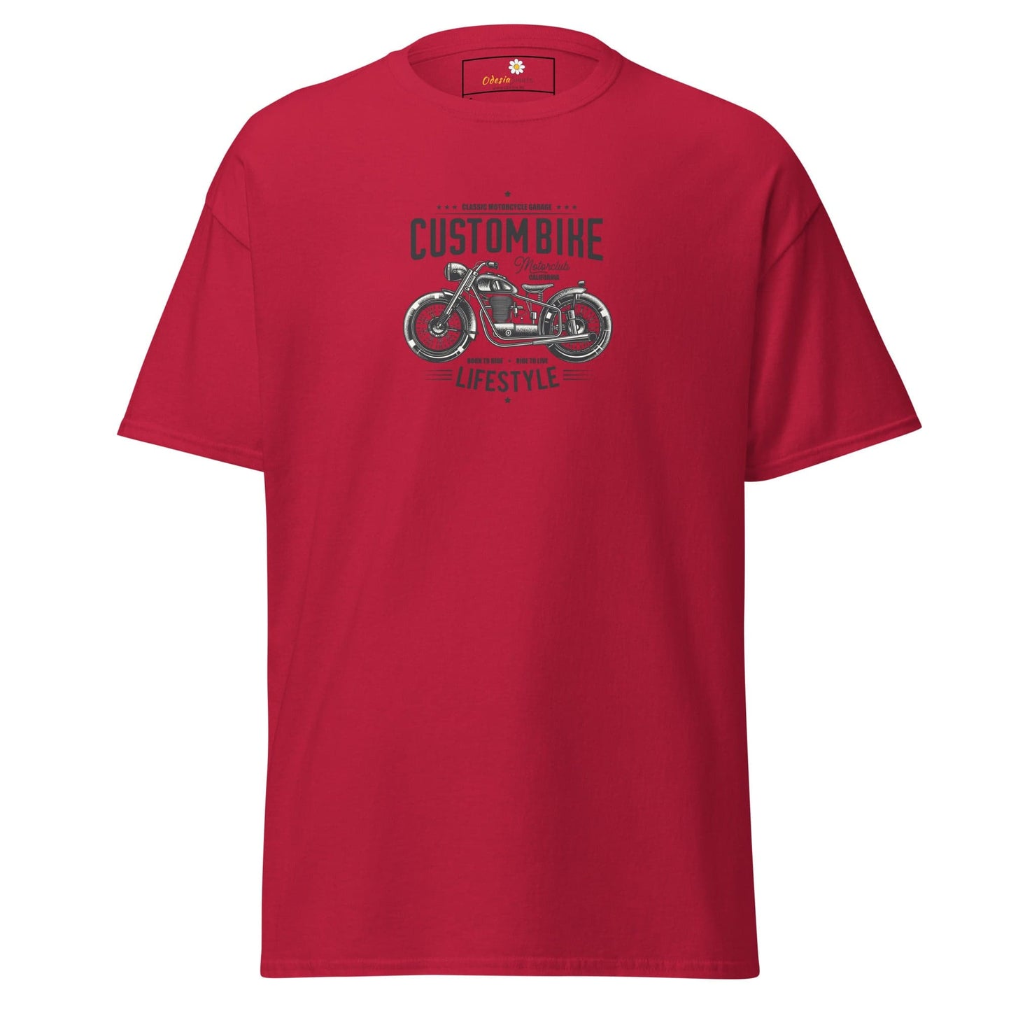 Unisex classic t-shirt - MOTOR MOTORBIKE CYCLE - REGULAR - Cardinal / S