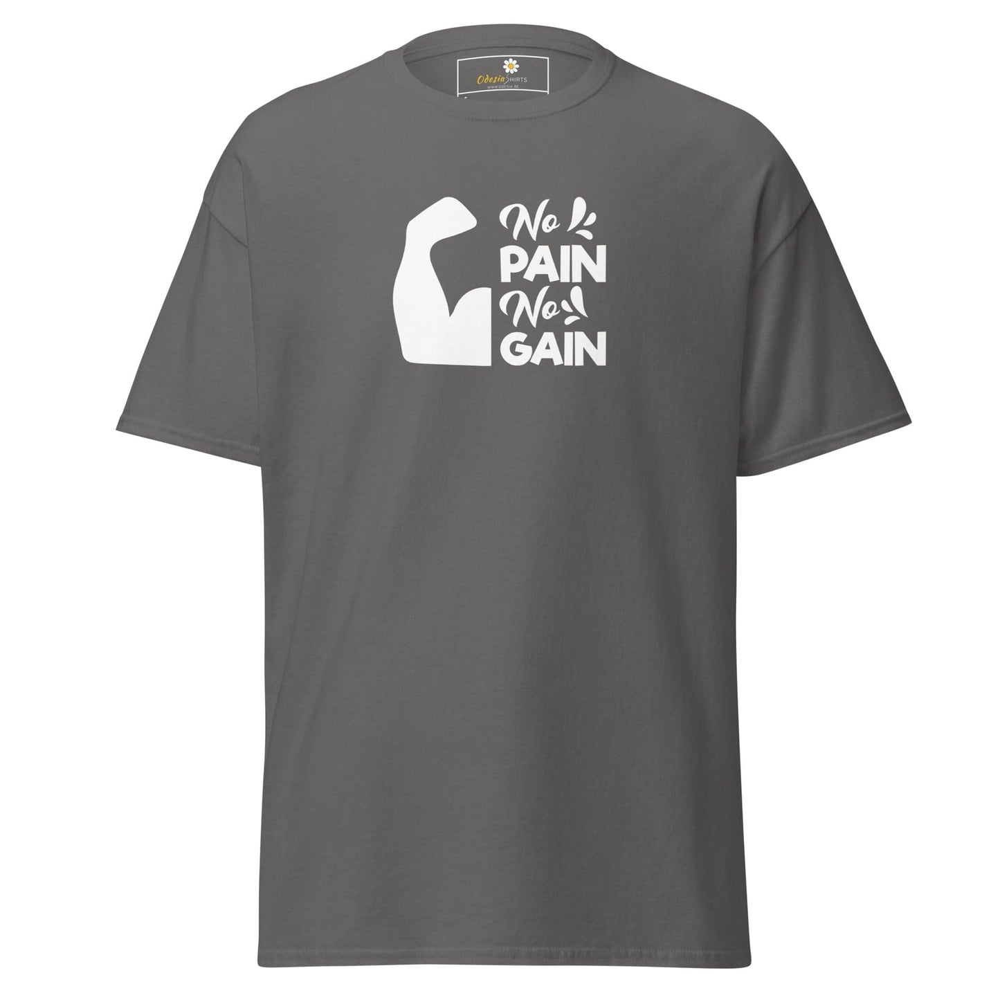 Unisex classic t-shirt - SPORT BIG MUSCLES - REGULAR - Charcoal / S