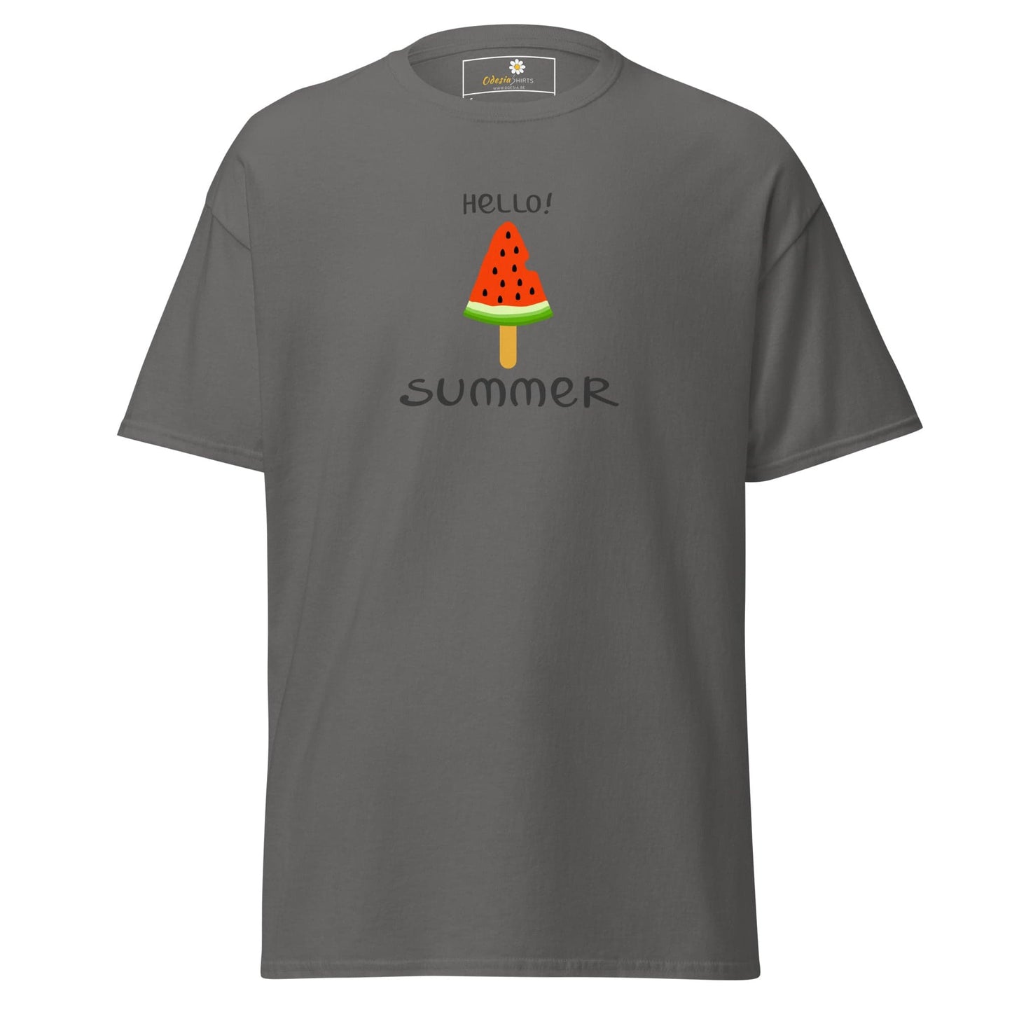 Unisex classic t-shirt - SUMMER HELLO SUMMER ICE - REGULAR - Charcoal / S