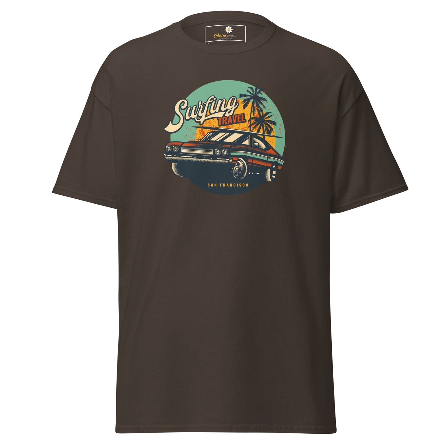 Brown graphic T-shirt displayed in T-SHIRT DESIGN TEE for Men and Women sizes S to XL