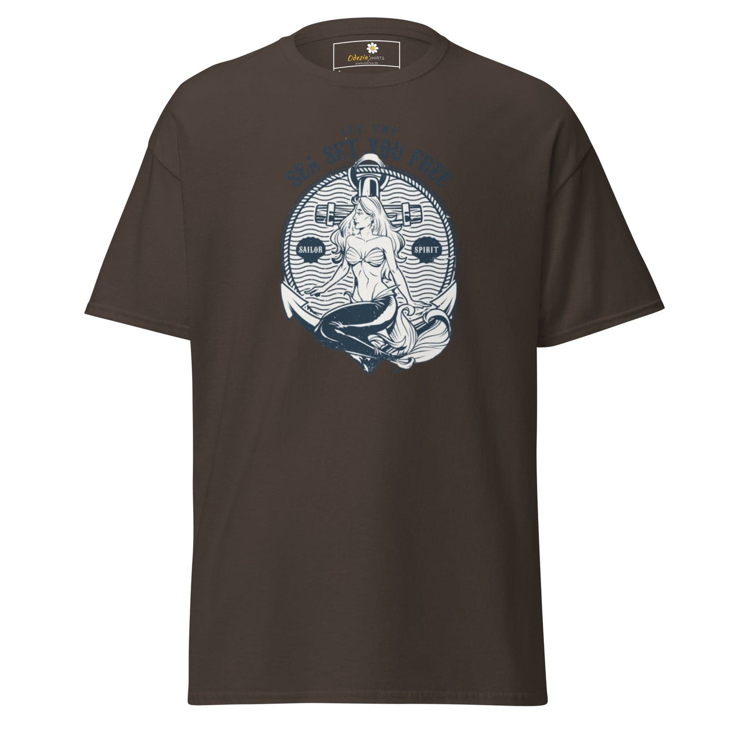 Unisex classic t-shirt - MYSTIC MERMAID SEA SET YOU FREE - REGULAR - Dark Chocolate / S