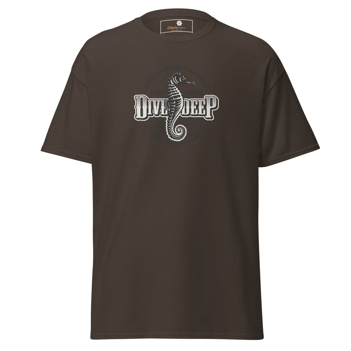 Unisex classic t-shirt - SEALIFE SEA HORSE DIVE DEEP - REGULAR - Dark Chocolate / S