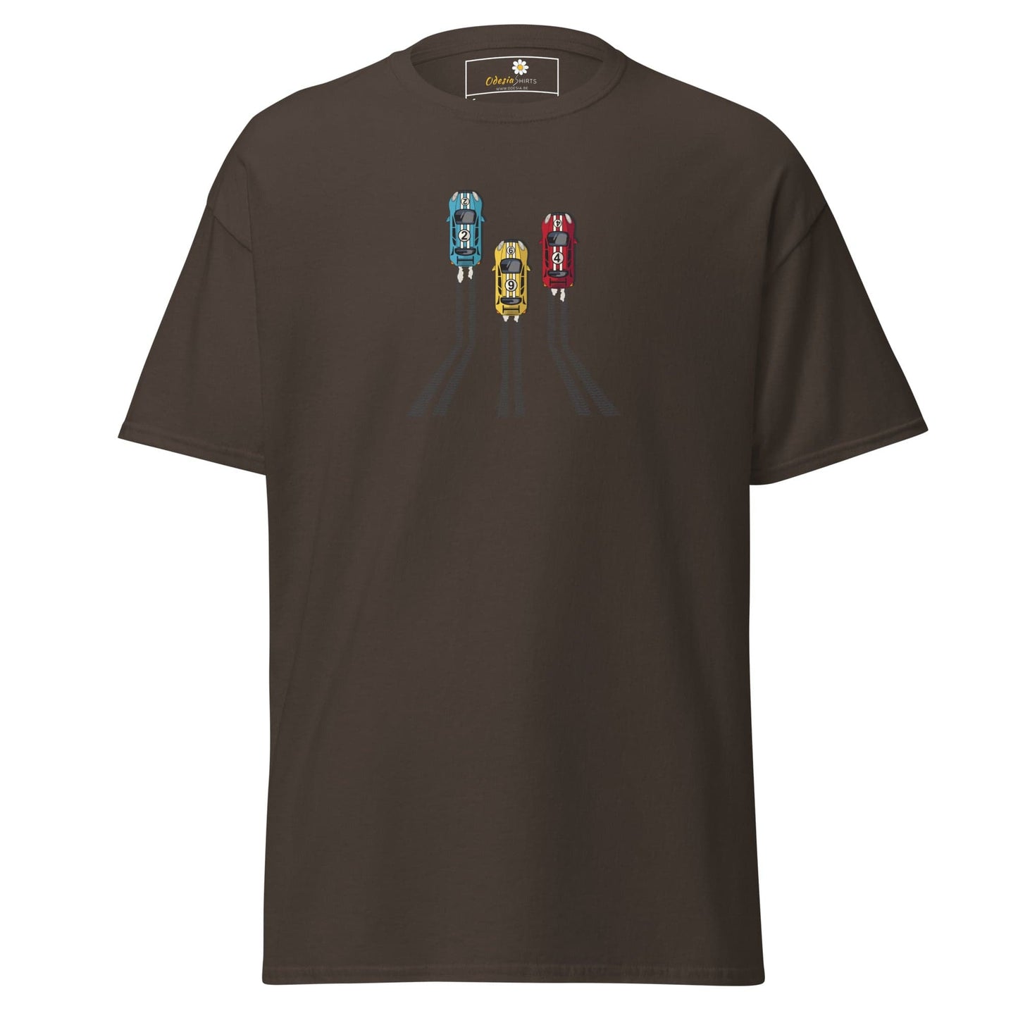 Unisex classic t-shirt - SPORT RACING CARS - REGULAR - Dark Chocolate / S