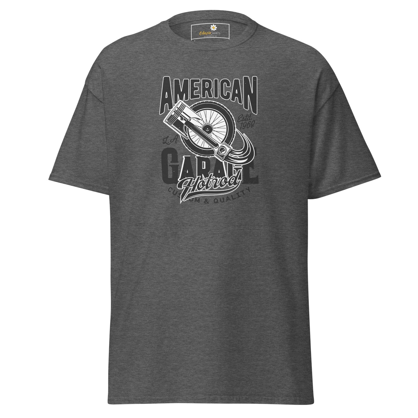 Gray T-shirt with a graphic design for Men and Women available in sizes S to XL