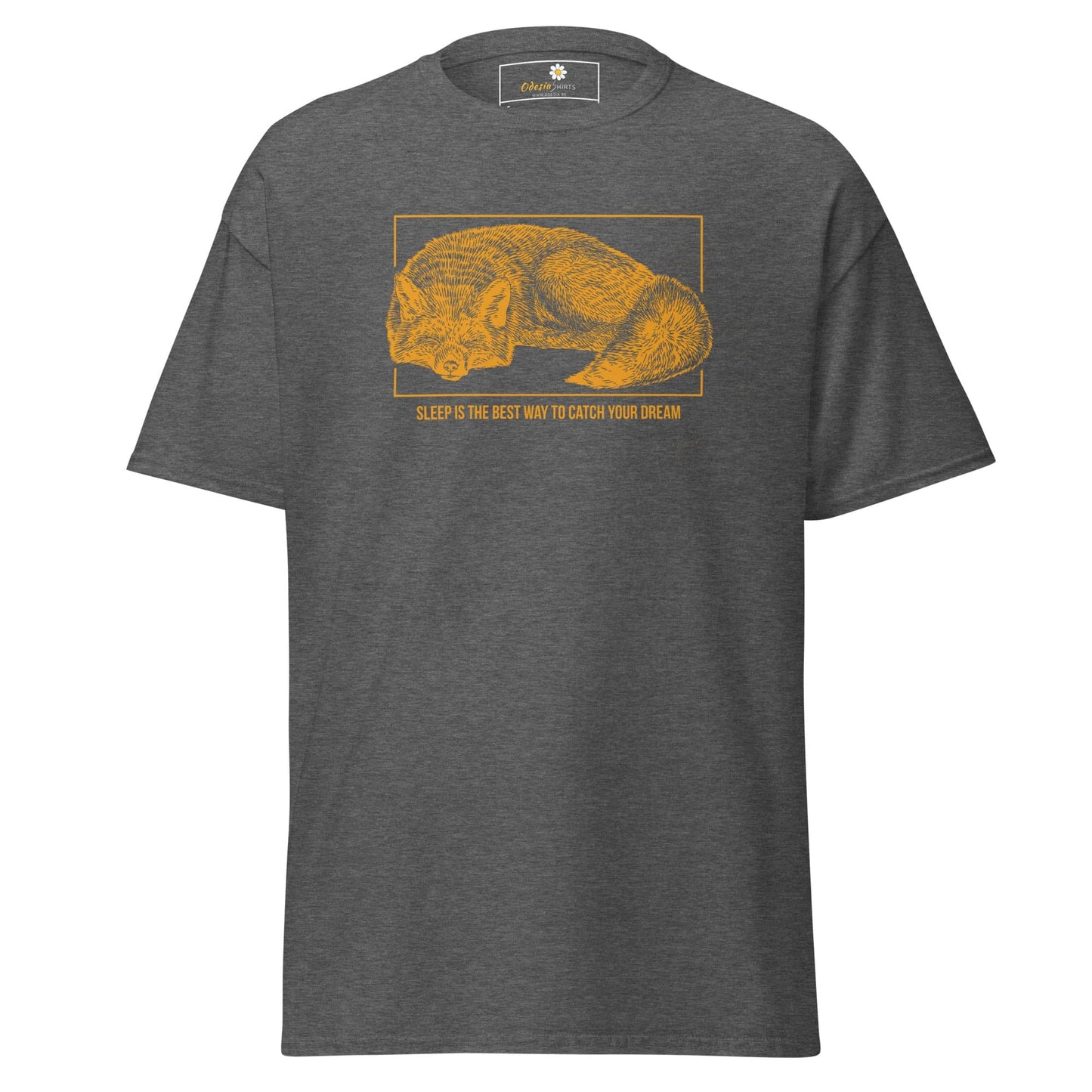 Gray T-shirt with fox graphic from T-SHIRT DESIGN TEE for Men and Women S-XL