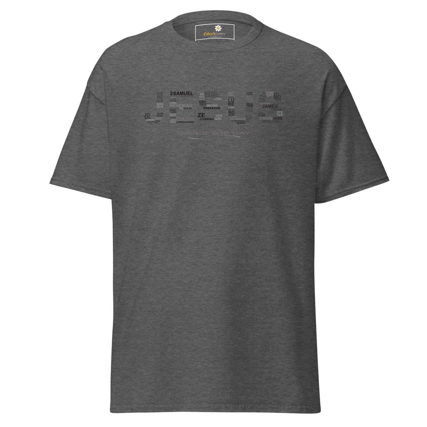 Unisex classic t-shirt - SPIRITUAL JESUS SAVES DAY - REGULAR - Dark Heather / S