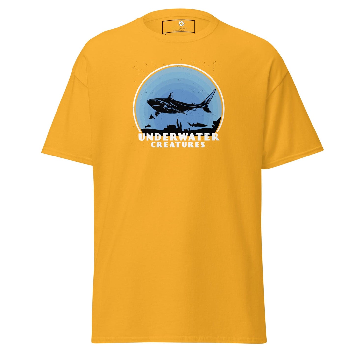 Unisex classic t-shirt - WILD LIFE SHARK UNDERWATER - REGULAR - Gold / S