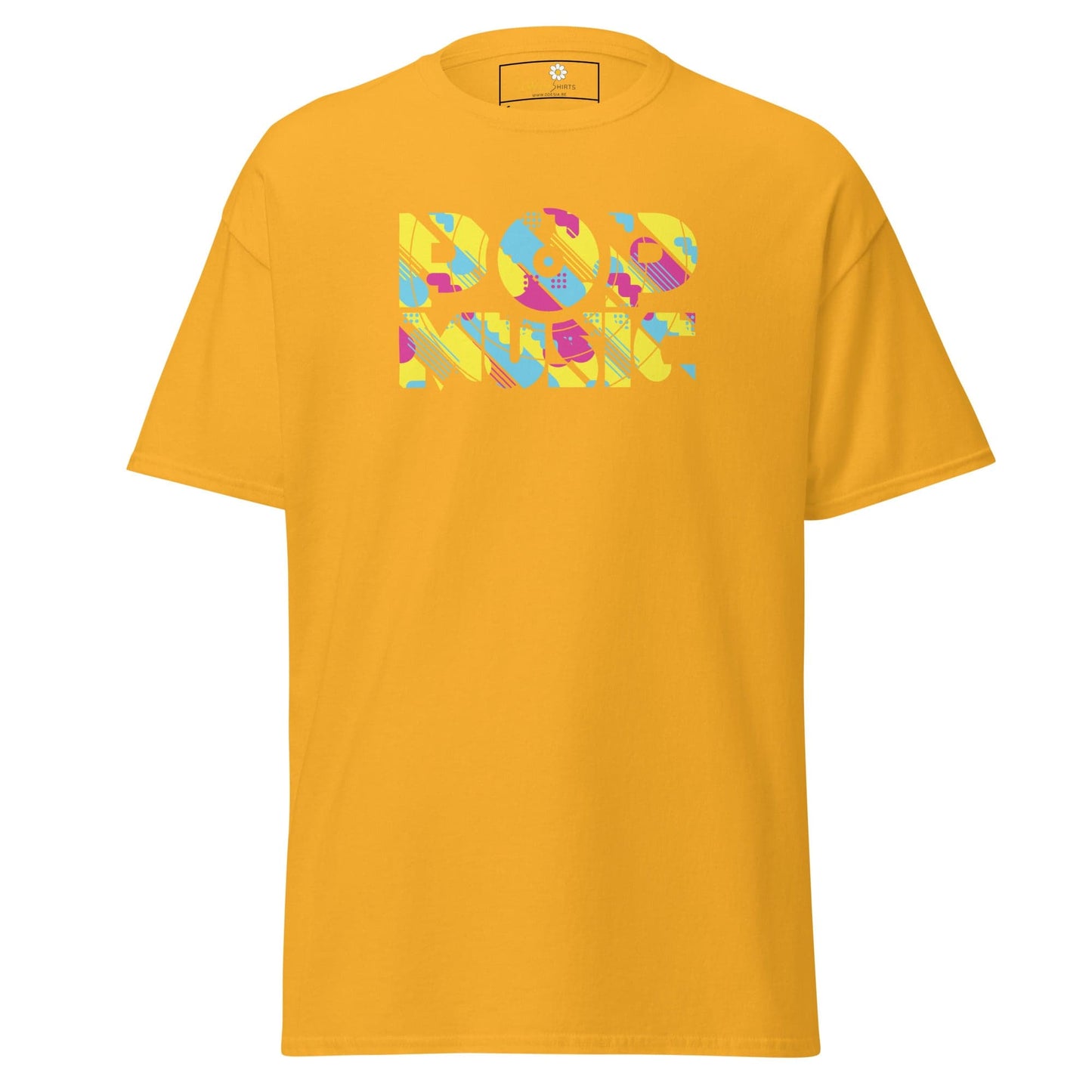 Unisex classic t-shirt - MUSIC POP VINTAGE - REGULAR - Gold / S