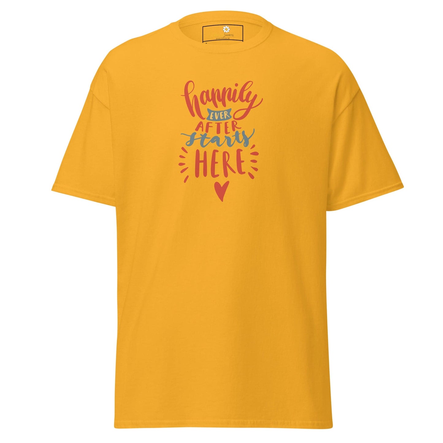Unisex classic t-shirt - TEXT HAPPILY EVER AFTER - REGULAR - Gold / S