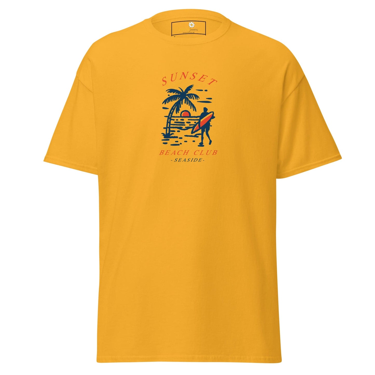Unisex classic t-shirt - SUMMER SUNSET BEACHT CLUB - REGULAR - Gold / S