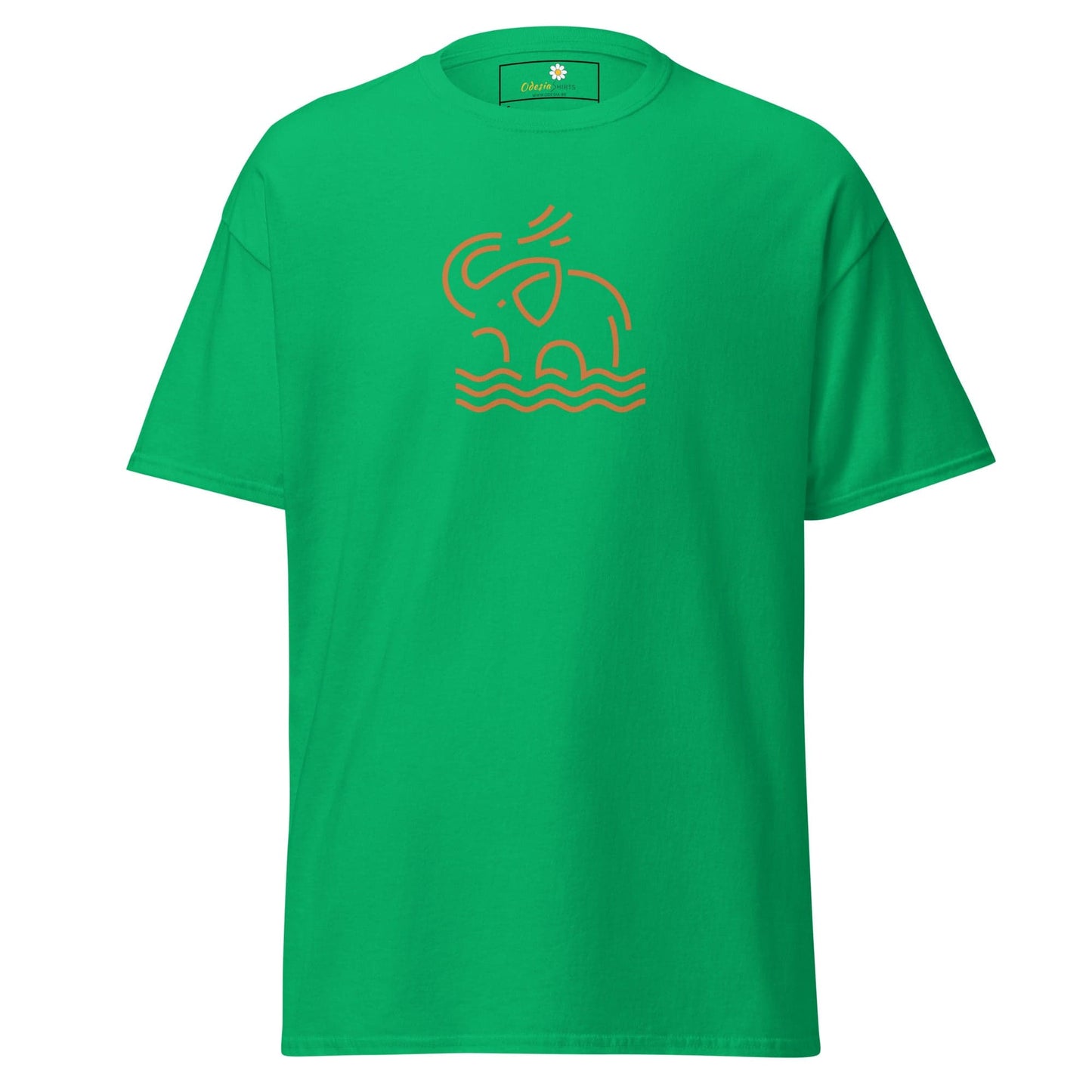 Unisex classic t-shirt - WILD LIFE ELEPHANT ORANGE - REGULAR - Irish Green / S
