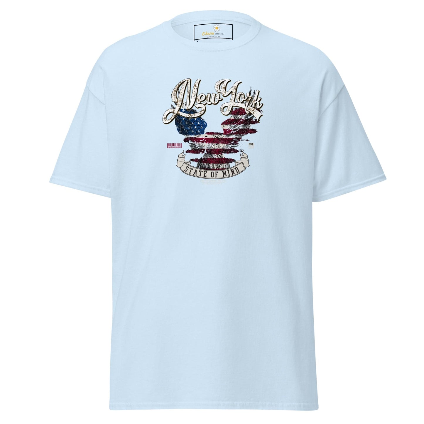 Unisex classic t-shirt - COUNTRY NEW YORK STATE OF MIND - REGULAR - Light Blue / S