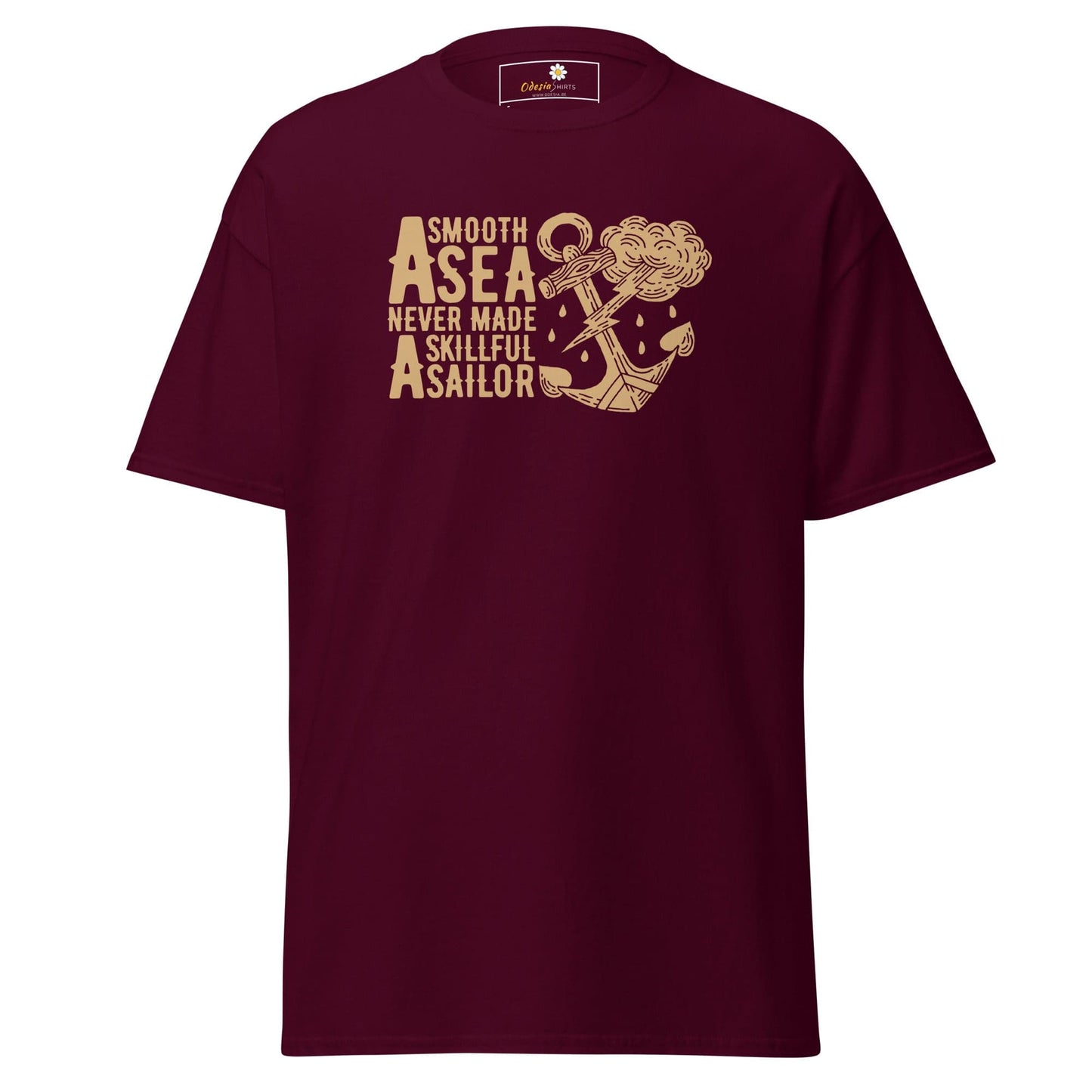Unisex classic t-shirt - SEALIFE SMOOTH SEA MADE SAILOR - REGULAR - Maroon / S