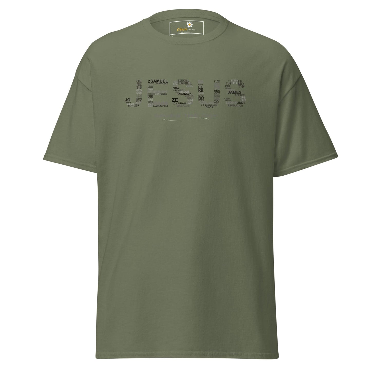 Unisex classic t-shirt - SPIRITUAL JESUS SAVES DAY - REGULAR - Military Green / S