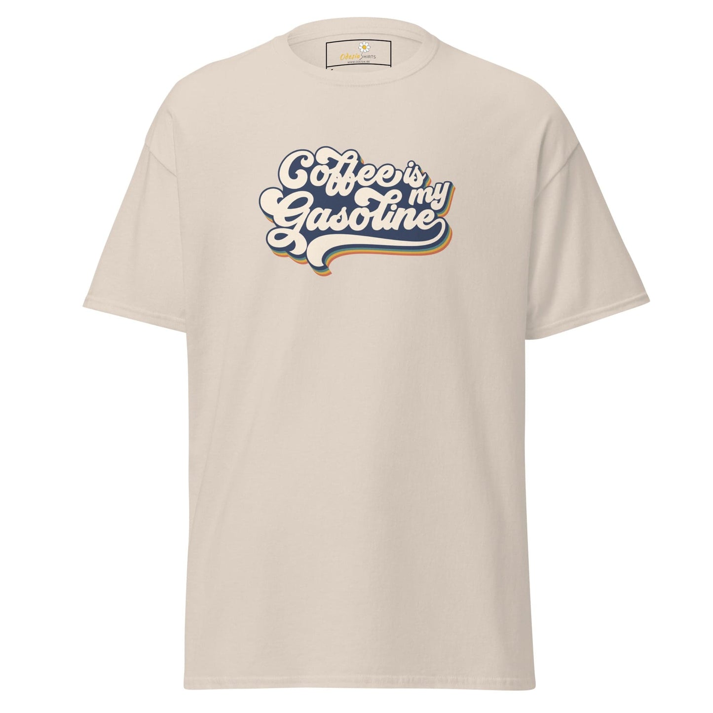Unisex classic t-shirt - TEXT COFFEE IS MY GASEOLINE - REGULAR - Natural / S