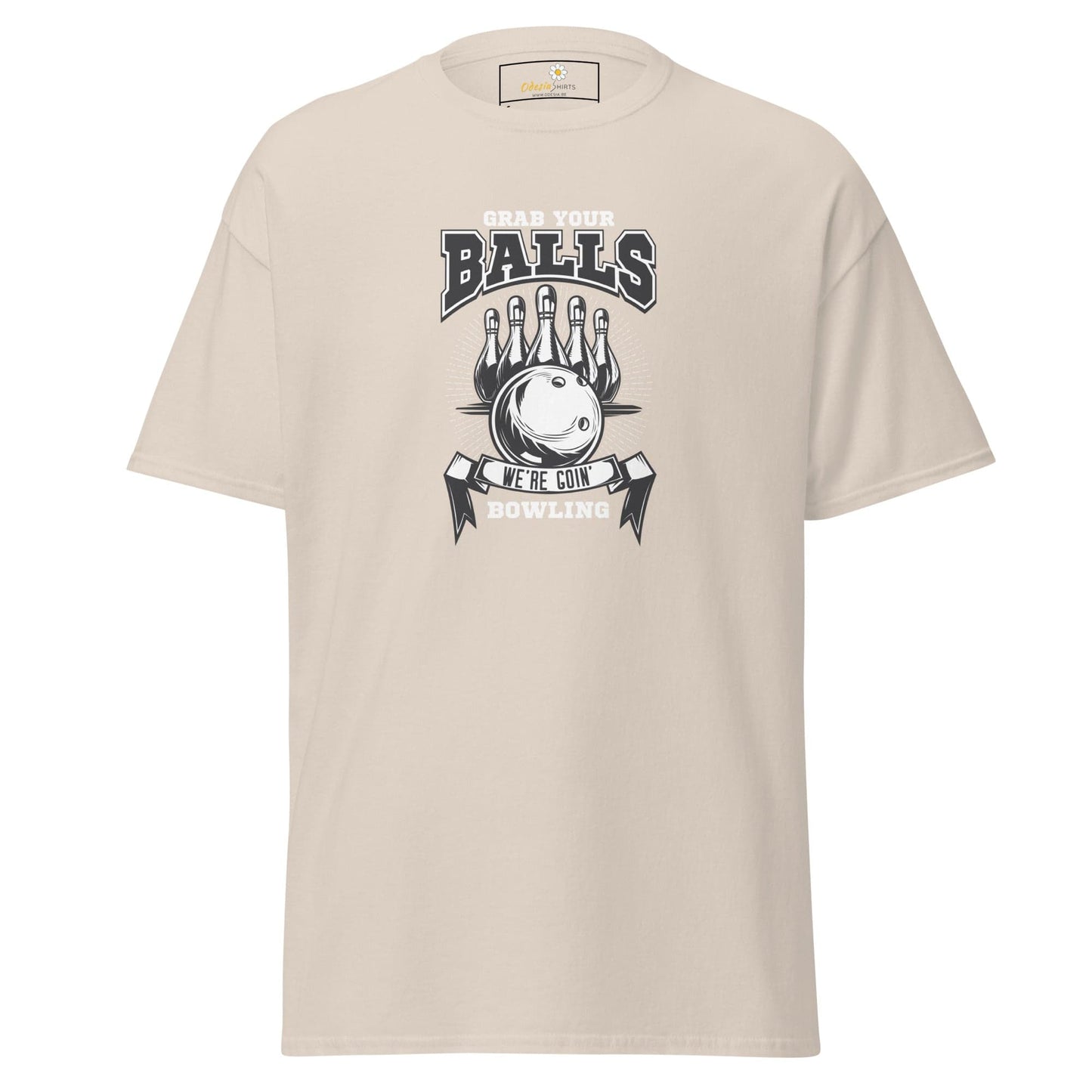 Unisex classic t-shirt - SPORT GRAB BALLS BOWLING - REGULAR - Natural / S