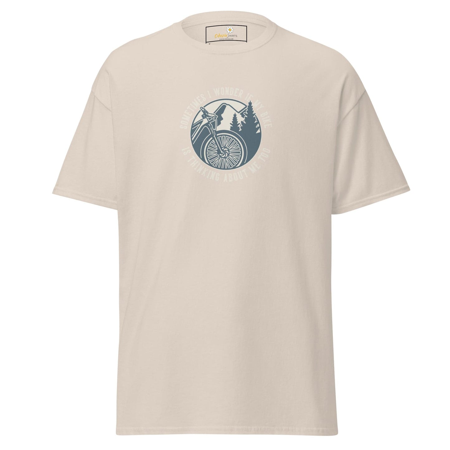 Unisex classic t-shirt - ADVENTURE SPORT CIRCLE BIKE WONDERING - REGULAR - Natural / S