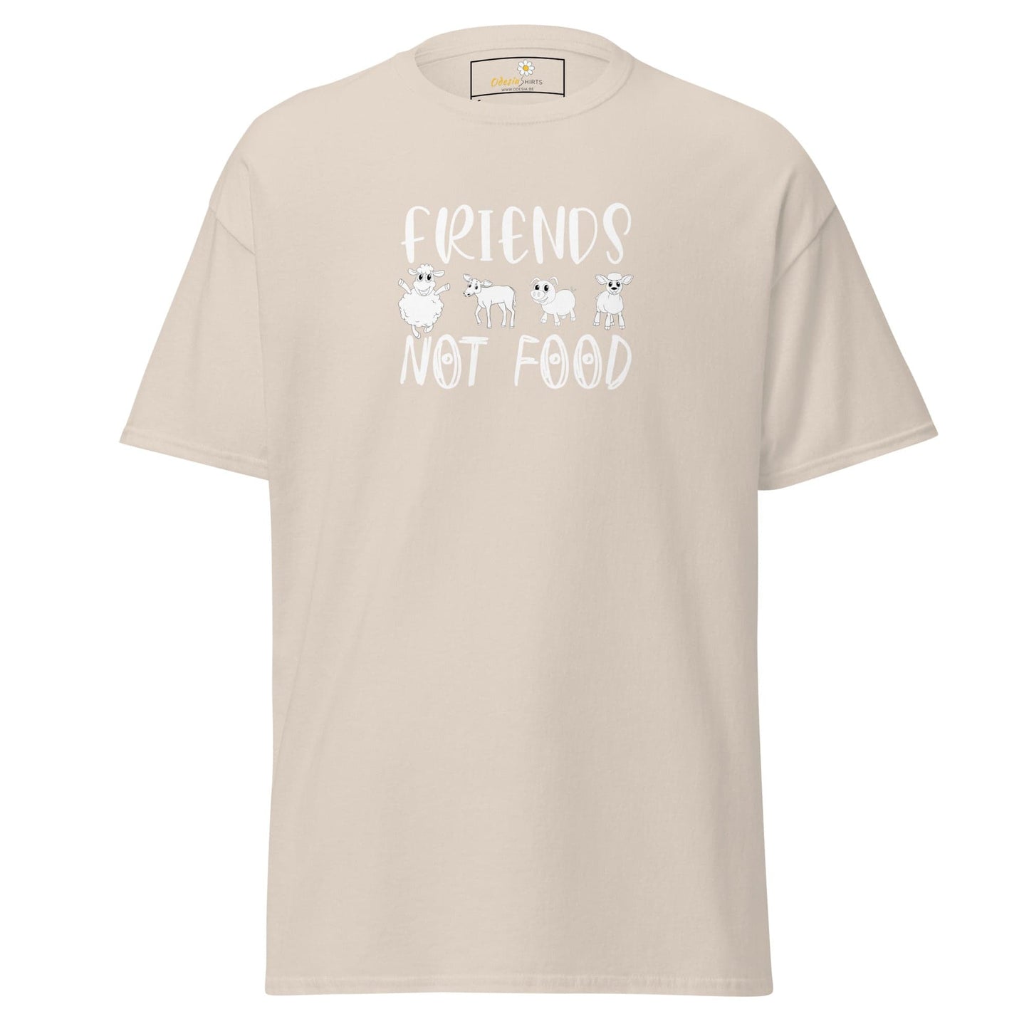 Unisex classic t-shirt - VEGAN ANIMALS FRIENDS NOT FOOD - REGULAR - Natural / S