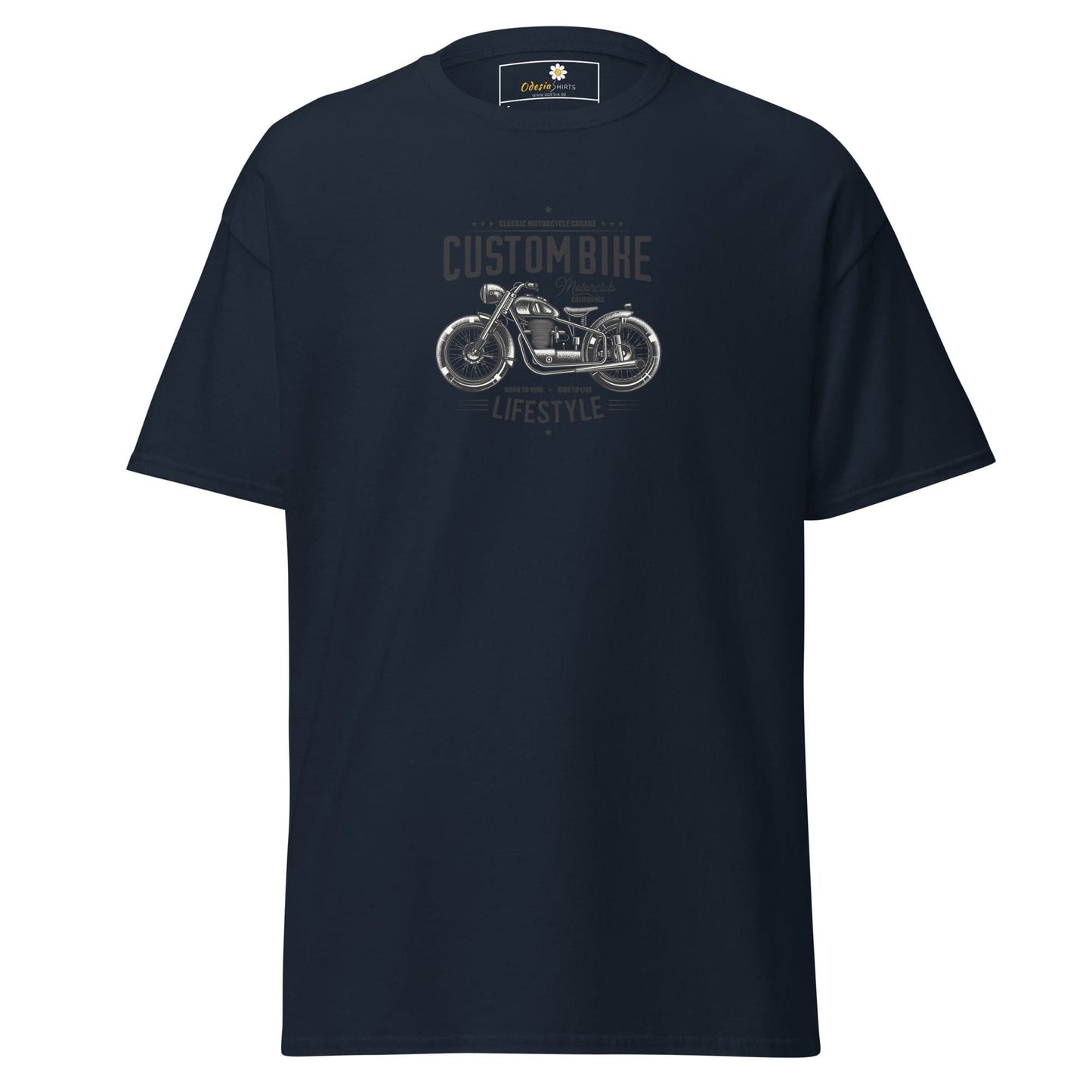 Unisex classic t-shirt - MOTOR MOTORBIKE CYCLE - REGULAR - Navy / S