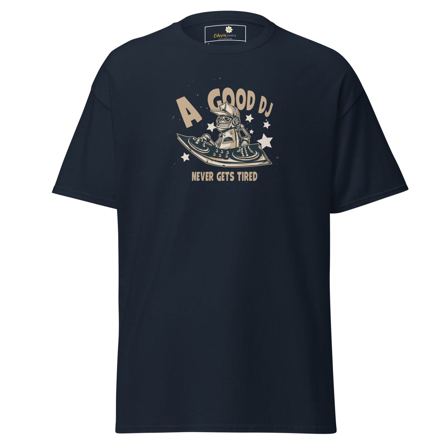 Unisex classic t-shirt - A GOOD DJ NEVER TIRED - REGULAR - Navy / S