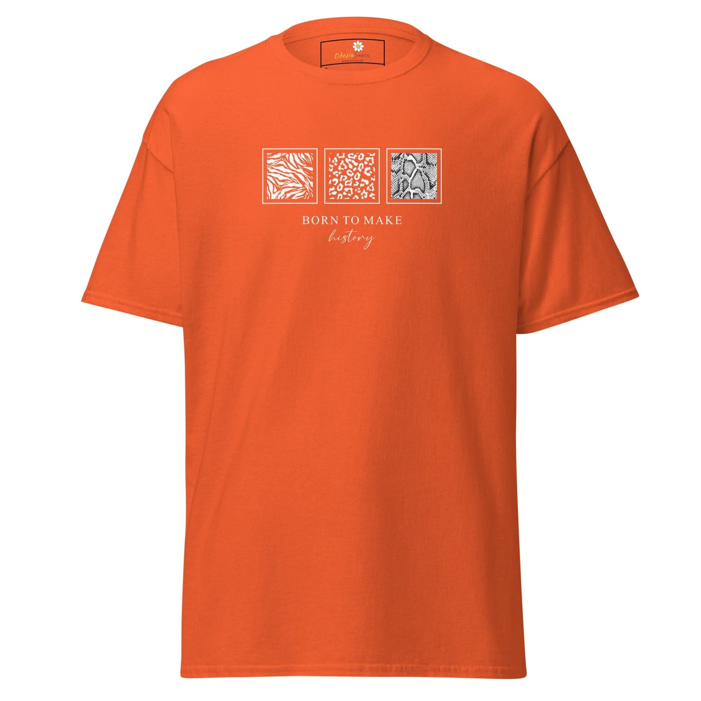 Unisex classic t-shirt - MISC BORN TO MAKE HISTORY - Orange / S