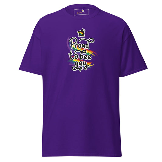 Unisex classic t-shirt - LGBTQ PROUD BEE GAY - REGULAR - Purple / S
