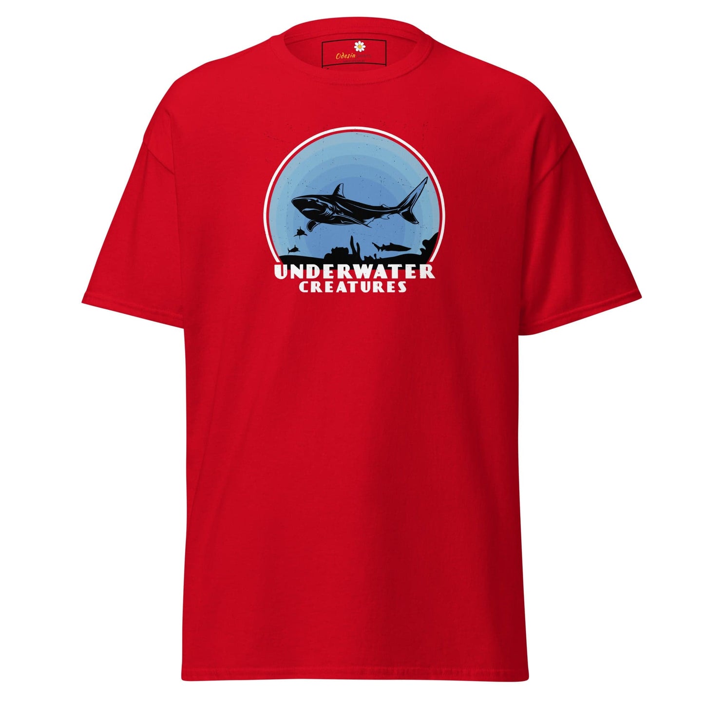Unisex classic t-shirt - WILD LIFE SHARK UNDERWATER - REGULAR - Red / S