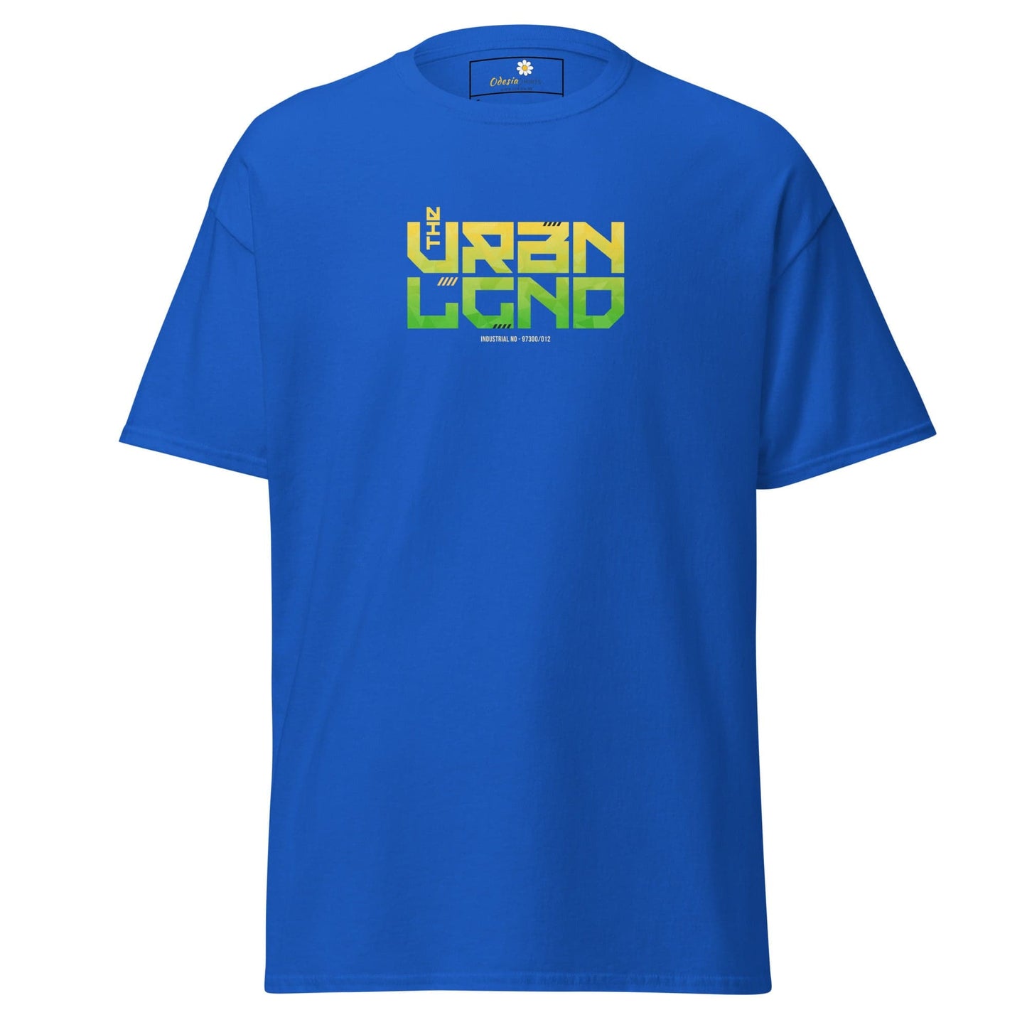 Blue graphic T-shirt displayed in T-Shirt Design Tee for Men and Women, S to XL