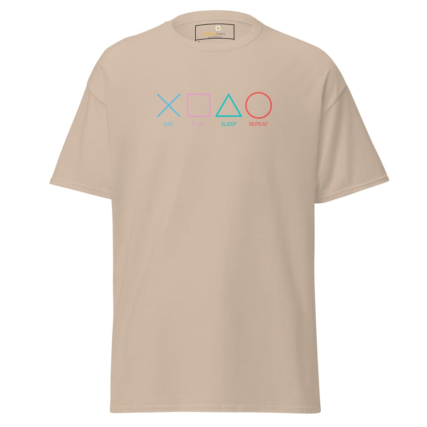 Unisex classic t-shirt - GAMERS PLAY BUTTONS - REGULAR - Sand / S