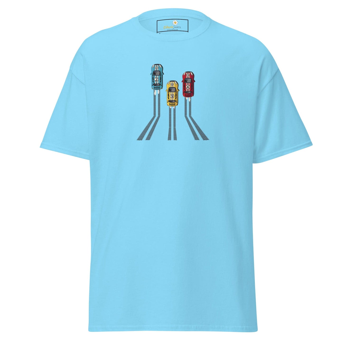 Unisex classic t-shirt - SPORT RACING CARS - REGULAR - Sky / S