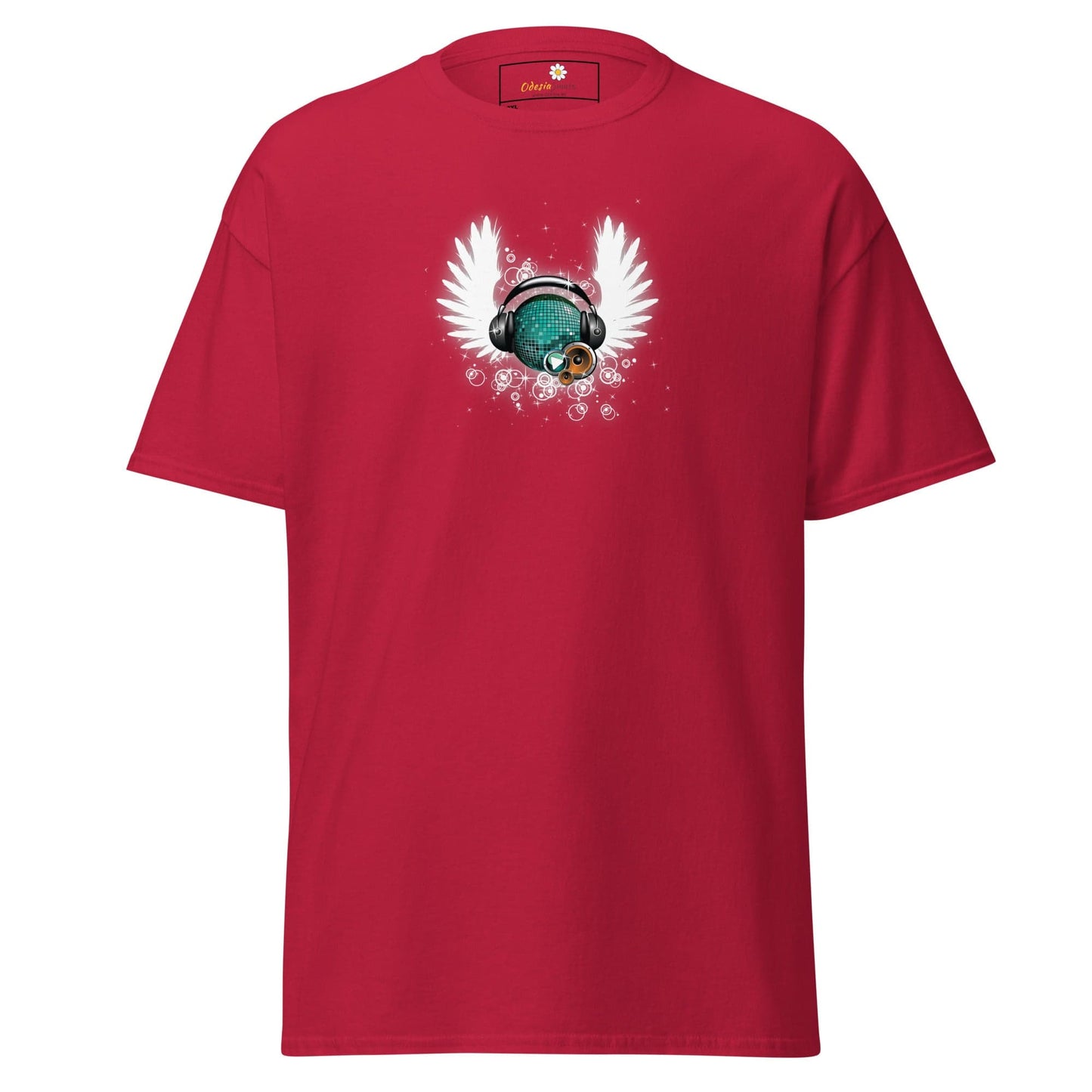 Red graphic T-shirt displayed in T-SHIRT DESIGN TEE for Men and Women, 2XL to 5XL