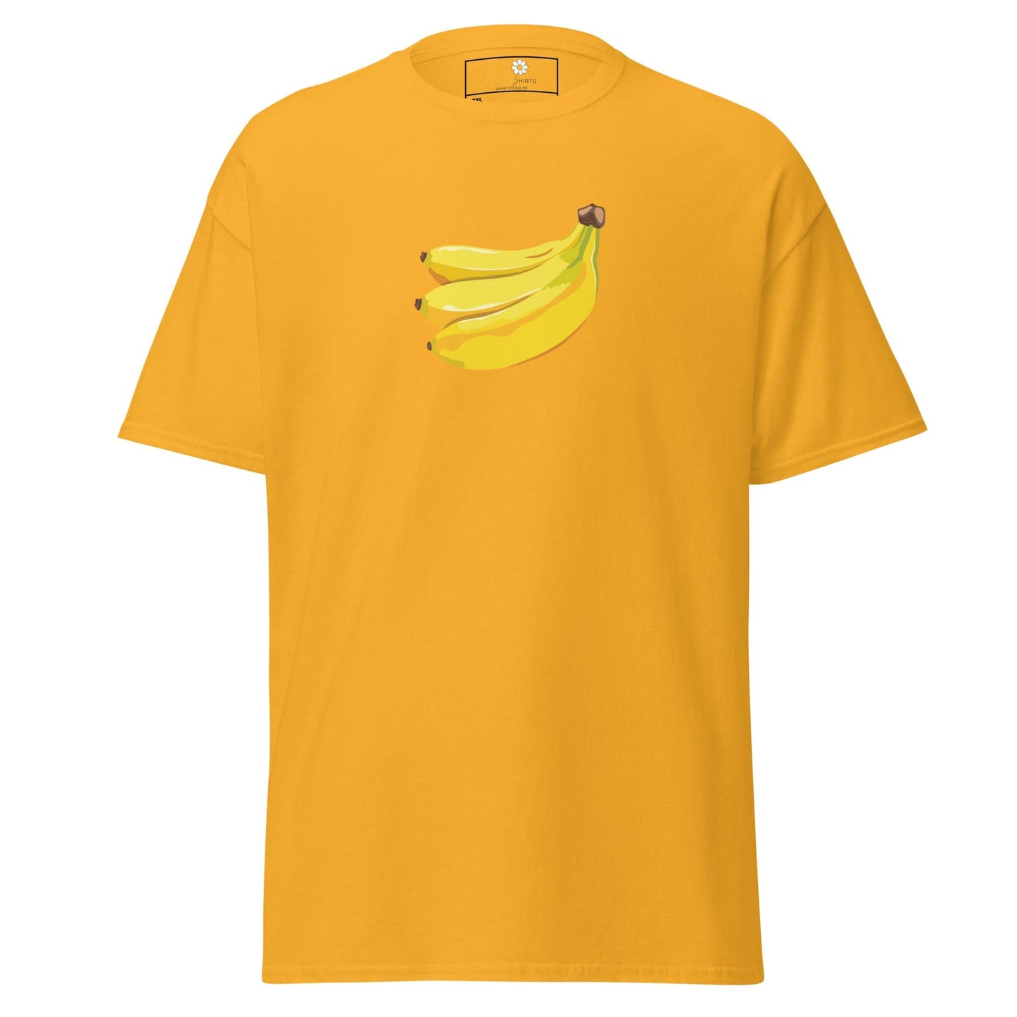 Yellow T-shirt with banana graphic for men and women in 2XL to 5XL sizes