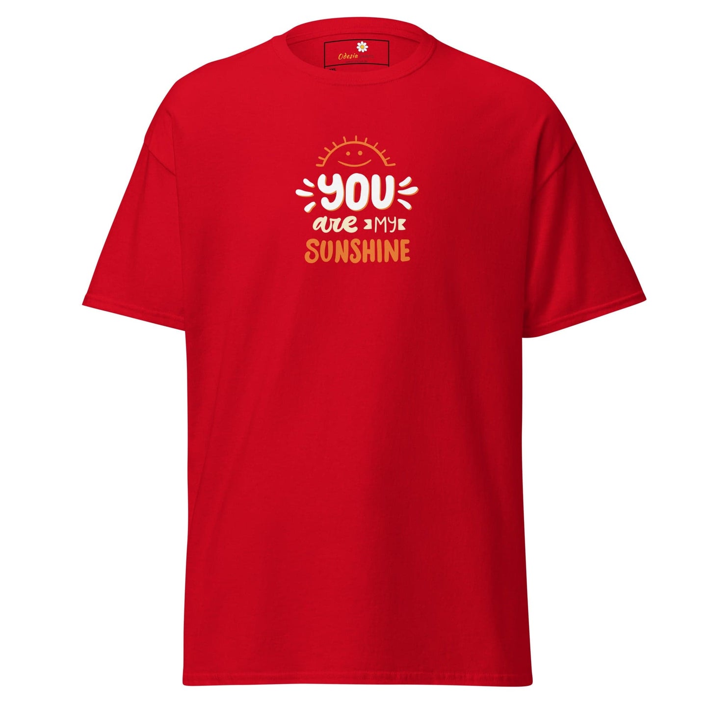 Red T-shirt with You Are My Sunshine graphic for Men and Women in 2XL to 5XL sizes